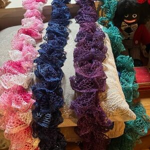 Hand Crafted Vibrant Lace Scarves